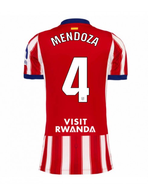 Ženski Nogometna dresi replika Atletico Madrid Rodrigo Mendoza #4 Domači 2026-27 Kratek rokav Ženski Nogometna dresi replika Atletico Madrid Rodrigo Mendoza #4 Domači 2026-27 Kratek rokav